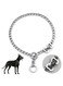 GMStahlei No Pull Dog Collar,Adjustable and Durable Solid Dog Collar.Stainless Steel,Chock Metal Chain Dog Collar Walking for Small and Large Dogs (M)