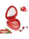 Rayyan Strawberry Huller Stem Remover and Strawberry Slicer, Potatoes Pineapples Carrots Tomato Corer Slicer, Simply Slice, Stainless Steel Blade Kitchen Tools and Gadgets (Red)
