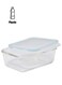 Boro Pro Rectangular Food Storage Container With Lid Blue/Clear 1860ml
