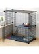 Ricjurzzty Cat Cage Indoor DIY Pet Playpen Detachable Metal Small Animal Cage Wire Ferret Cage Indoor Cat Kennels for Kitten Puppy Bunny (2 Tier)