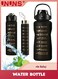 Water Bottles Set,3pcs Insulated Water Bottles With Drinking Time Straw,300ML/700ML/2000ML Fitness Bottle For Family,Office,Gym Outdoor Travel
