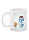 Tom And Jerry Printed Coffee Mug White/Blue/Brown 11ounce
