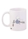 Printed Coffee Mug White/Grey/Brown