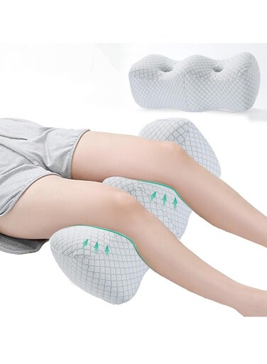 Portable Ergonomic Semicircle Round Shape Knee Pillow, Leg Elevation Pillows, Support Knee Support Pillow for Side Sleepers Separates the Knees, Promote Sleeping, Blood Circulation