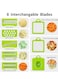 NEW 13-in-1 Vegetable Chopper &acirc;&euro;&ldquo; Multifunctional Onion Chopper, Food Slicer &amp; Dicer with 8 Blades &acirc;&euro;&ldquo; High-Quality Veggie Chopper with Colander Basket &amp; Storage Container &acirc;&euro;&ldquo; Perfect for Salad, Potato, Carrot &amp; More