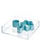Clarity Kitchen Drawer Organizer for Silverware, Spatulas, Gadgets - Medium, 8" x 2", Clear