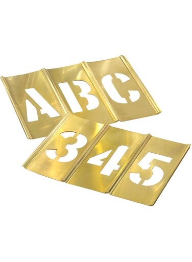 C.H. HANSON Brass Stencil Letter &amp; Number Sets (STBLN1)