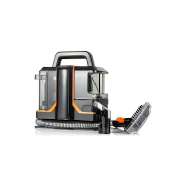 Portable Carpet and Upholstery Cleaner, Dual Water Tank System, Black and Orange