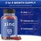 Nutrachamps 4-In-1 Zinc Gummies, 50Mg Chewable Zinc Supplement Gummies With Vitamin D3 2000 Iu, Elderberry &amp; Echinacea, Immune, Heart &amp; Brain Support, 180 Count (Pack Of 2)
