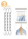 3 Pcs Sturdy Metal Hangers, Magic Clothing Wardrobe Closet Organizer Space Saving Hanger, Cascading Hangers