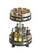 Beauenty 360&deg; Rotating Spice Rack with Adjustable Shelves, Durable Steel Construction, and Large Capacity &ndash; Ideal for Kitchen and Bathroom Organization, Includes Spice Jars (black, 2)