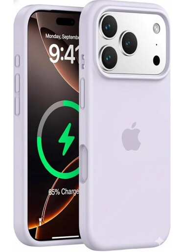 New iPhone 17 Pro Max Purple Luxury Magnetic Compatible for iPhone Series &ndash; Shockproof, Slim Fit, Soft-Touch Protective Cover with Magnetic Wireless Charging Support