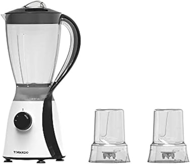 TORNADO Electric Blender 600 Watt, 1.5 Liter, 2 Mills, Black TB-600/2-Black
