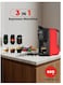 TORNADO 3 In 1 Multifunction Espresso Coffee Automatic Machine - With 600ml Detachable Water Tank 7 Optional Water Levels And Auto Shut Off Options 19 Bar Black/Red