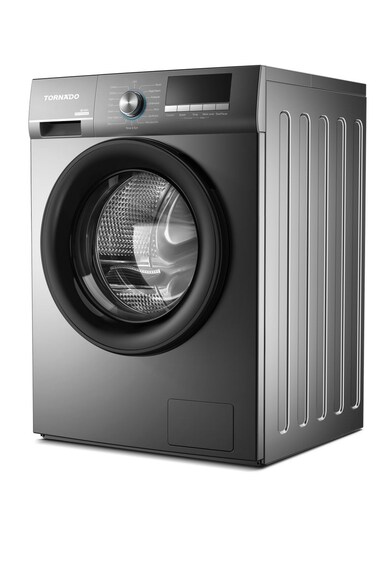 Tornado Front Load Inverter Washing Machine, 7kg Capacity, BLDC Inverter Motor, 1200 RPM, Stainless Steel Drum, Quick Wash 15min, High Temperature Self-Cleaning, Child Lock, Model TWX-FV712GOSSU