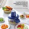 Automatic Peeler Machine, Portable USB Rechargeable Fruit Peeling Machine,Grape Plum Tomato Cherry Skin Remover Tool，Automatic Fruit Peeler Skin Remover Tool Garlic Peeler Machine for Kitchen (Blue)