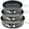 Springform Cake Pan Set of 3 (24CM/26CM/28CM) &ndash; Nonstick Leakproof Baking Pans with Removable Bottom &amp; Quick Release Latch &ndash; Carbon Steel Round Bakeware for Cheesecake, Torte, Pizza &amp; More