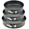 Springform Cake Pan Set of 3 (24CM/26CM/28CM) &ndash; Nonstick Leakproof Baking Pans with Removable Bottom &amp; Quick Release Latch &ndash; Carbon Steel Round Bakeware for Cheesecake, Torte, Pizza &amp; More
