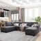 Karnak Jattebo 5-Seater U-Shape Polyester Sofa - Grey