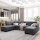 Karnak Jattebo 5-Seater U-Shape Polyester Sofa - Grey