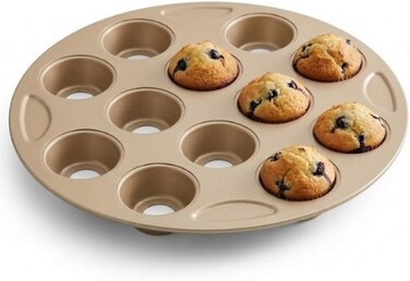 Non-Stick 12-Cup Muffin Pan   Heavy-Duty Carbon Steel Cupcake Baking Tray   Easy Release &amp; Dishwasher Safe   Perfect for Muffins, Cupcakes &amp; Baking Essentials