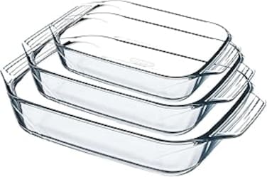 طقم أطباق فرن من بيركس PY 277990 Transp لا يقاوم، مكون من 3 قطع
