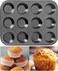 Nonstick 12-Cup Muffin Pan &ndash; Heavy-Duty Carbon Steel Cupcake &amp; Muffin Tray   Easy Release Bakeware for Oven, Perfect for Sweet &amp; Savory Treats