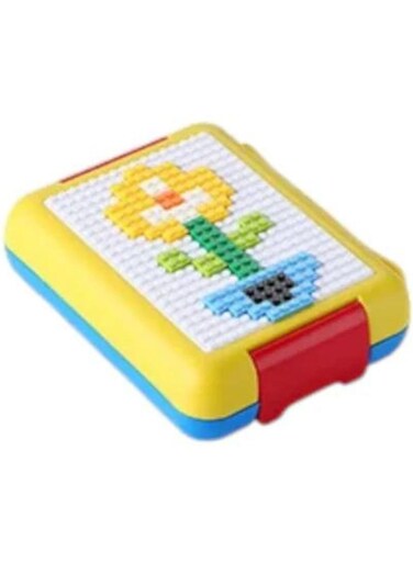 Bento Lunch Box -Leakproof, BPA-Free, Insulated, Airtight Tiffin- 4 Compartments (With Building Blocks To Customizable Design) Bento Box For Boys &amp; Girls (Yellow)