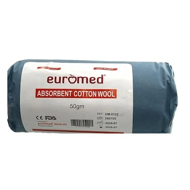 Euromed Absorbent Cotton Wool 50 grams