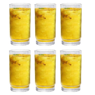 Juice Glasses Set of 6-250ml - Glass Cups, Heavy Base Juice Glass, Tumblers, Drinking Glassware Glasses Set