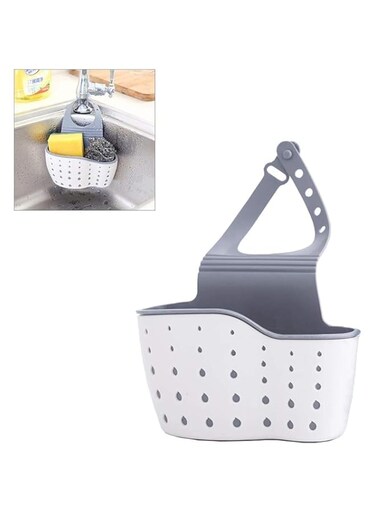 SWIUKPHE Sink Caddy Sponge Holder, Kitchen Sink Storage Basket Hanging Bag Basket Organizer for Sponges Soaps and Cleaning Brushes Sink