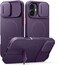 Suritch Magnetic Case Compatible with iPhone 16 Plus, ShockProof Protective Cover with Slide Camera Cover and Adjustable Kickstand(Purple)