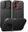 Suritch Magnetic Case Compatible with iPhone 16 Plus, ShockProof Protective Cover with Slide Camera Cover and Adjustable Kickstand(Black)