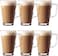 6 PACK Premium Glass Coffee Mugs with Handle 120ml - Coffee Cups, Transparent Tea Cup for Hot/Cold Beverages, Ideal for Tea, Coffee, Latte, Cappuccino