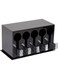 Foundation Collection, 5-Compartment Utensil Dispenser, 24pc. Capacity per Compartment, Cutlery Storage, Countertop Organizer, Kitchen and Breakroom, Black