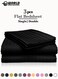 3 Piece Luxury Black Striped Bed Sheet Set with 1 Flat Sheet and 2 Pillowcases for Hotel and Home Crafted from Ultra Soft and Breathable For All Seasons Microfiber for Year-Round Comfort (Single/Double)