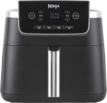 Ninja Air Fryer PRO 4.7L, Single Tray, 4-in-1, Air Fryer, Roasting, Warming, Drying, For 1-2 Servings, Digital, For Frozen Food, Nonstick Tray &amp; Basket, 2000W, Black AF140EU