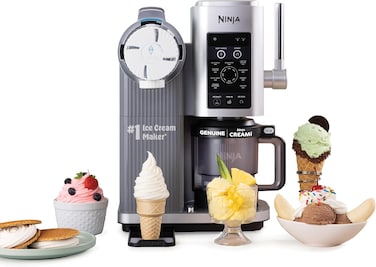 Ninja CREAMi Swirl Ice Cream &amp; Soft Serve Maker, Sorbet, Milkshake, Frozen Yogurt, Low Calories Program &amp; More, 13-In-1, Soft Serve Handle &amp; (2) CREAMi Swirl 16oz Pints, NC701 - International Version