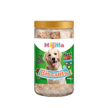 Migma Dog Biscuits &ndash; Healthy and Delicious Treats for Adult Dogs Beef 400g