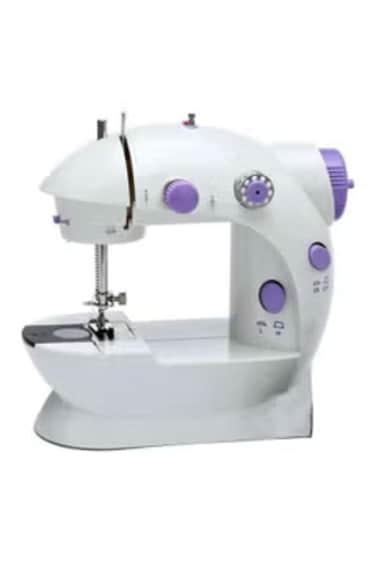 Portable Mini Sewing Machine SM-202A White/Purple