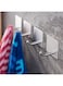 Adhesive Towel Hooks - 4 Pack Towel Hooks for Hanging Robes Coat Hooks Stick on Wall Hooks Stainless Steel (Silver)