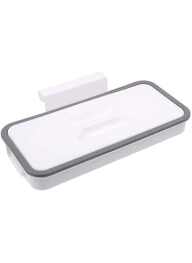 Dubai Gallery Hanging Trash Bag Holder White/Grey 17X5.5Centimeter