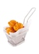 Restaurantware-5 x 4 Inch Fryer Basket, 1 Square Small Fry Basket - Mesh Grid, With Handle, Silver Stainless Steel French Fry Basket, Food-Grade, For Tenders, Fried Shrimp, And More