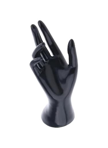 LIYEPP Female Mannequin Hand Jewelry Bracelet Ring Gloves Display Organizer Stand, Wear-Resistant - Black