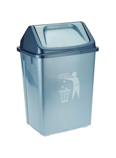 lionstar Trash Bin, Silver, H9.3 x W14.8 x D7.1 cm