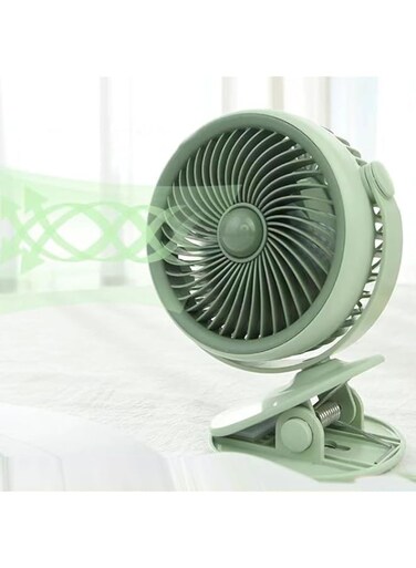 YZYOE Rechargeable Clip Fan with LED Lights, Portable Powerful Clip Multifunctional Fan, Three Speed Mode, Adjustable Angle Fan,Fan with Warm Light, Fan with Yellow Light.