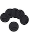 NanTun Silicone Drinking Lid Spill-Proof Cup Lids Reusable Coffee Mug Lids Coffee Cup Covers 6 Pcs - Black