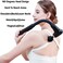 Deep Tissue Back &amp; Muscle Massager with Long Handle &ndash; Handheld Electric Massage Gun with LCD Display, 4 Heads &amp; Multi‑Speed Settings &ndash; Pain Relief for Neck, Shoulders, Back &amp; Feet (Black)