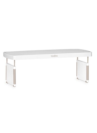 Adjustable Kitchen Cabinet Shelf Organizer White 17inch