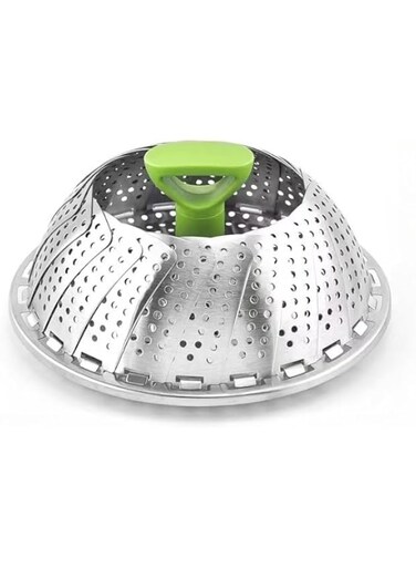 Stainless Steel Collapsible Vegetable Steamer Basket, 28cm, (L)
